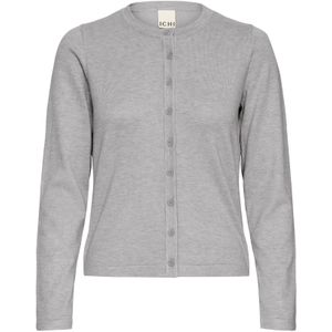 ICHI Gebreid vest 'IHLULS'  grijs gemêleerd