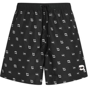 Karl Lagerfeld Zwemshorts  zwart / wit