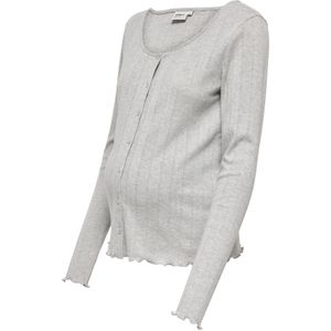 Only Maternity Gebreid vest  lichtgrijs