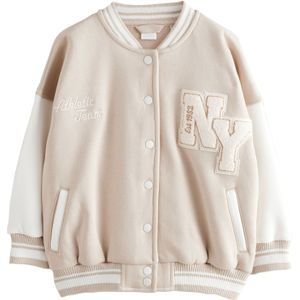Next Tussenjas 'Bestickte Varsity'  beige / wit