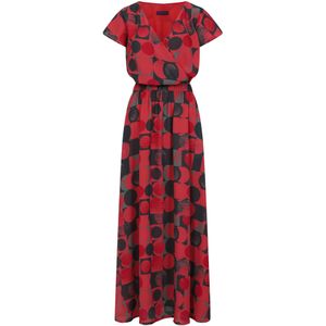 HotSquash Jurk  nachtblauw / stone grey / koraal / vuurrood