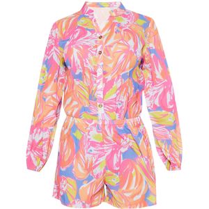 FELIPA Jumpsuit 'Spring Summer'  azuur / mosterd / lichtoranje / pink