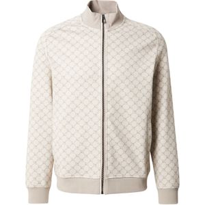 JOOP! Sweatvest 'Wendeu'  donkerbeige / wit