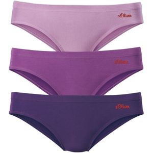 Bikinibroekje - Bessenrood - Katoen - Logoprint