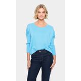 Saint Tropez - R-Neck Pullover - Blauw - Dames