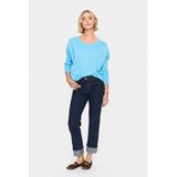 Saint Tropez - R-Neck Pullover - Blauw - Dames
