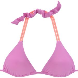 Unikleur Triangelbikini - Paars - Gevlochten Details - Verwijderbare Softcups