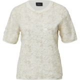 Gebreide Trui - Shirt met Bloemmotief - Pailletten en Glittergaren