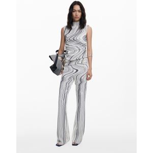 Desigual Top  grijs / zwart / wit