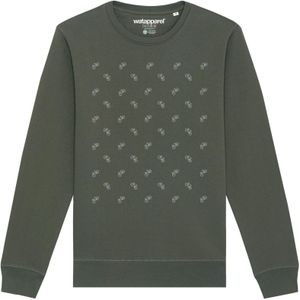 Watapparel Sweatshirt ' Fahrräder '  olijfgroen / wit