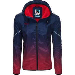 Ombre Tussenjas 'OM-JANP-0105'  donkerblauw / bloedrood / zilver