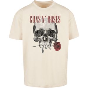 F4NT4STIC Shirt 'Guns 'n' Roses Flower Skull Rock Musik Band'  sand / gemengde kleuren
