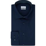 X-Slim - Overhemd - Donkerblauw - Uni - Lange Mouwen