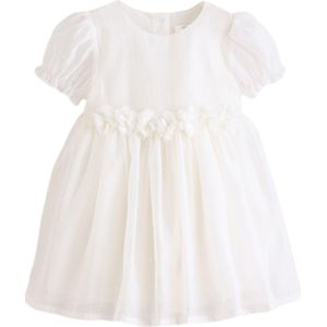 Next - Jurk - Wit - Knoopsluiting - Gerecycled Materiaal - Knielengte