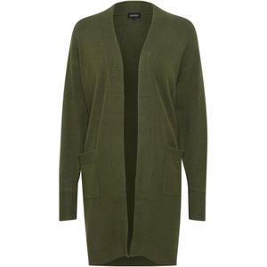 Oxmo Gebreid vest  donkergroen