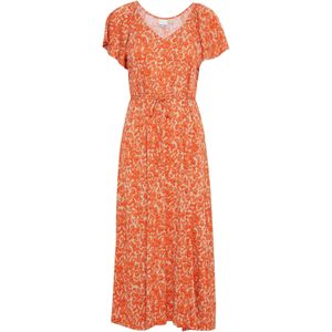 ICHI Jurk 'Aya'  beige / oranje / wit