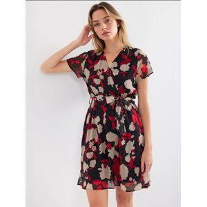 Bigdart Jurk  beige / bourgogne / zwart