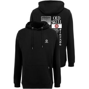 Oldskull Sweatvest 'Asian Lotus Surf Logo Graphic'  zwart / wit