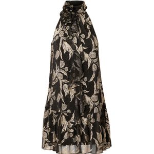 Adrianna Papell Cocktailjurk '3D Floral Halter Short Dress'  goud / zwart