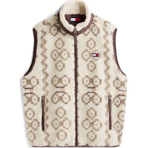 Tommy Jeans Bodywarmer  ecru / bruin / lichtbruin / rood