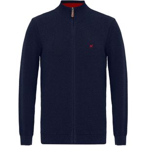 Williot Gebreid vest  navy / knalrood