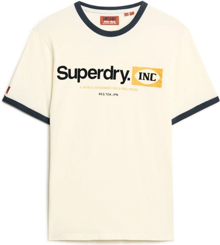 Superdry Shirt  geel / zwart / wit