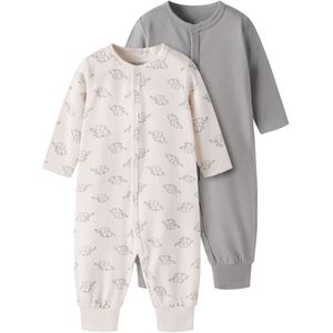 TWO SOON Nachtkledij  crème / grijs