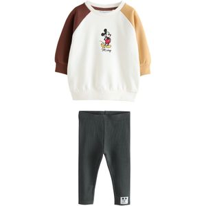 Next Set 'Mickey Mouse'  ecru / roestbruin / grijs / oranje