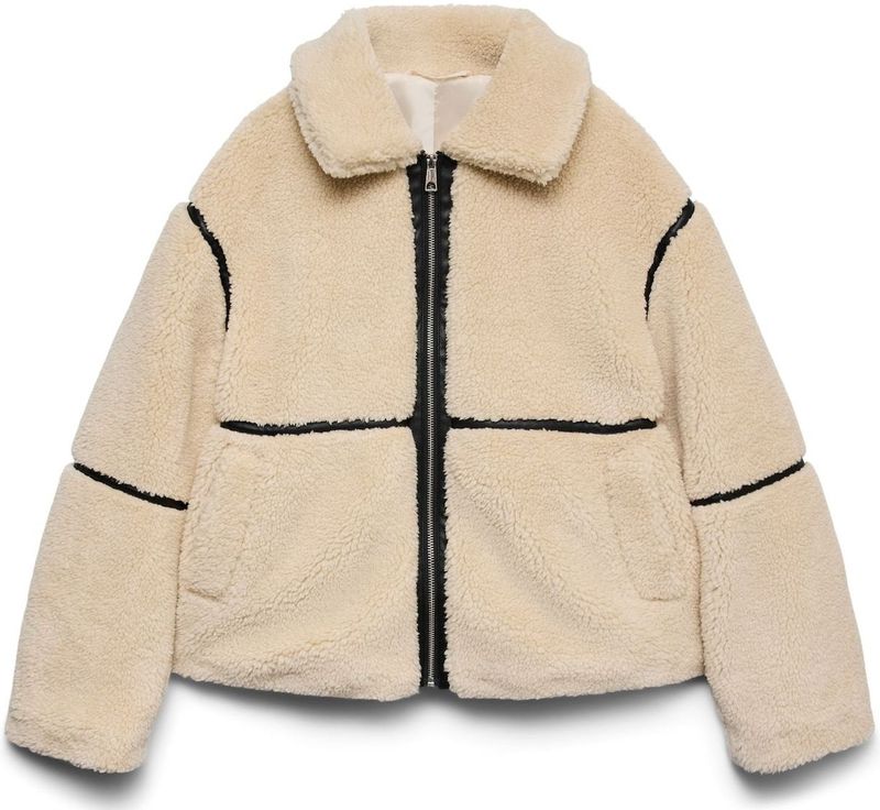 Vmvira - Jas - Kort - Lange Mouwen - O-hals - Ritssluiting - Volledig Gevoerd