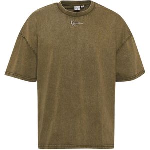 Karl Kani Shirt  olijfgroen / wit