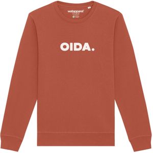 Watapparel Sweatshirt ' Oida '  lichtbruin / wit