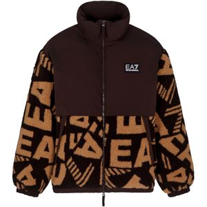 EA7 Emporio Armani Fleece jas  champagne / bruin