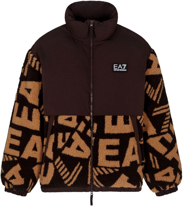 EA7 Emporio Armani Fleece jas  champagne / bruin