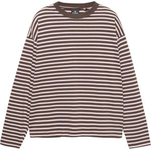 Pull&Bear Shirt  donkerbruin / rosa