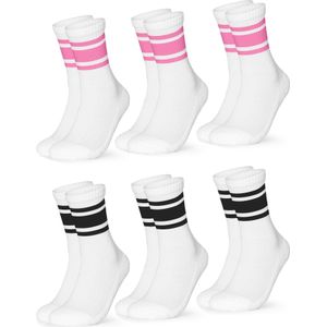 Occulto Sportsokken 'Tennis Steffi'  pink / zwart / wit