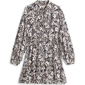 TOMMY HILFIGER Blousejurk 'Jacquard'  zwart / wit