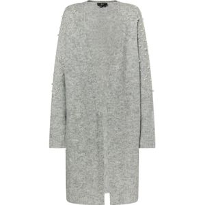 faina Gebreid vest  grijs gemêleerd