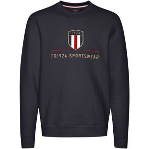FQ1924 Sweatshirt 'William'  donkerblauw / geel / rood / wit