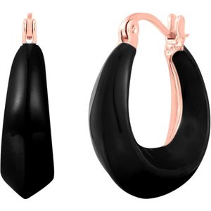 Yokoamii Oorbellen  rose-goud / zwart