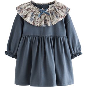 Next Jurk  saffier / donkerbruin / lichtgrijs / wit