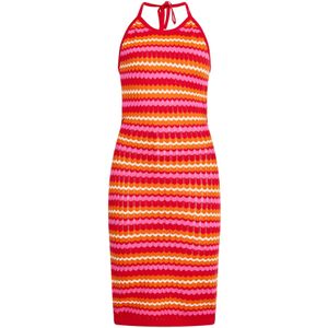 ebeeza Gebreide jurk  oranje / pink / rood / wit