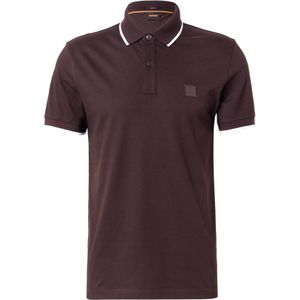 BOSS Shirt 'Passertip'  donkerbruin / wit