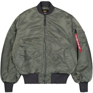 ALPHA INDUSTRIES Tussenjas 'MA-1 Distressed'  donkergrijs / kaki