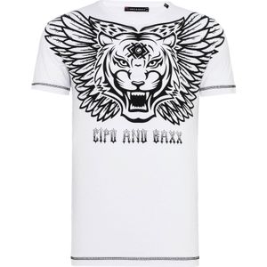 CIPO & BAXX Shirt  zwart / wit