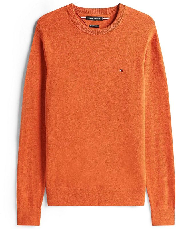 TOMMY HILFIGER - Trui - Oranje - Knitwear - Slanke Pasvorm