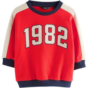 Next Sweatshirt  lichtbeige / navy / rood