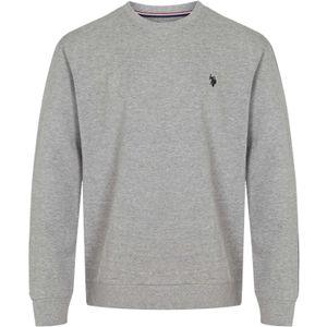 U.S. POLO ASSN. Sweatshirt 'Adler'  lichtgrijs / zwart