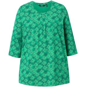 Ulla Popken Shirt  groen / grasgroen / zwart
