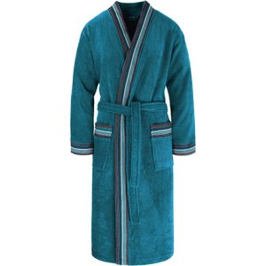 normani Badjas lang  turquoise / cyaan blauw / bordeaux / wit