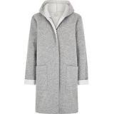 Apricot - Lange Damesjas - Met Capuchon - Materiaalmix met Stretch